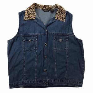 Vintage Animal Print Vest (XL)